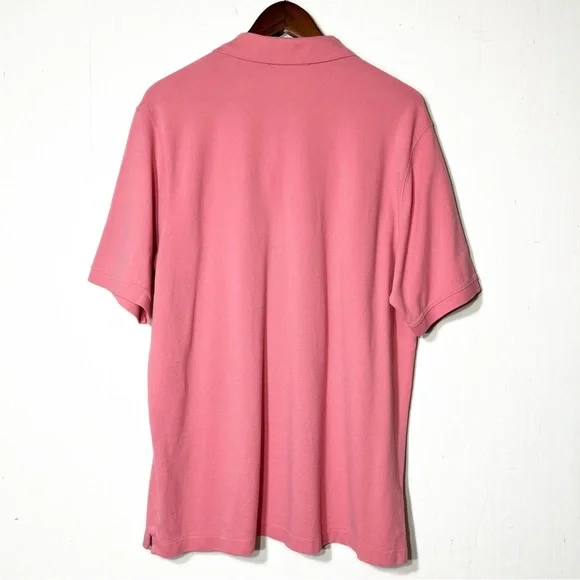 SOLD-Vineyard Vines Mens Collared Short Sleeve Pink Pullover Pique Polo Shirt - Picture 3 of 6